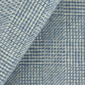 Blue & Cream Textured Glen Plaid