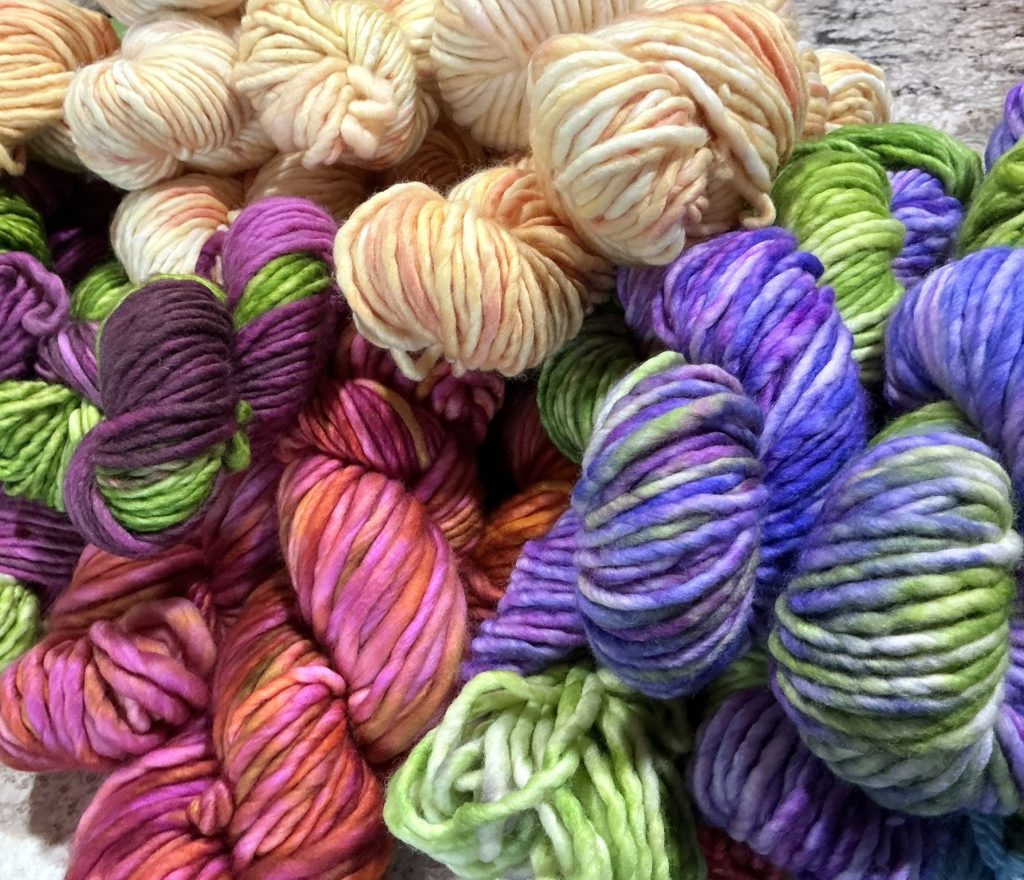 Beautiful hand-dyed rug hooking yarn  wool. Perfect for fibre artists, hookers, knitters, and makers.