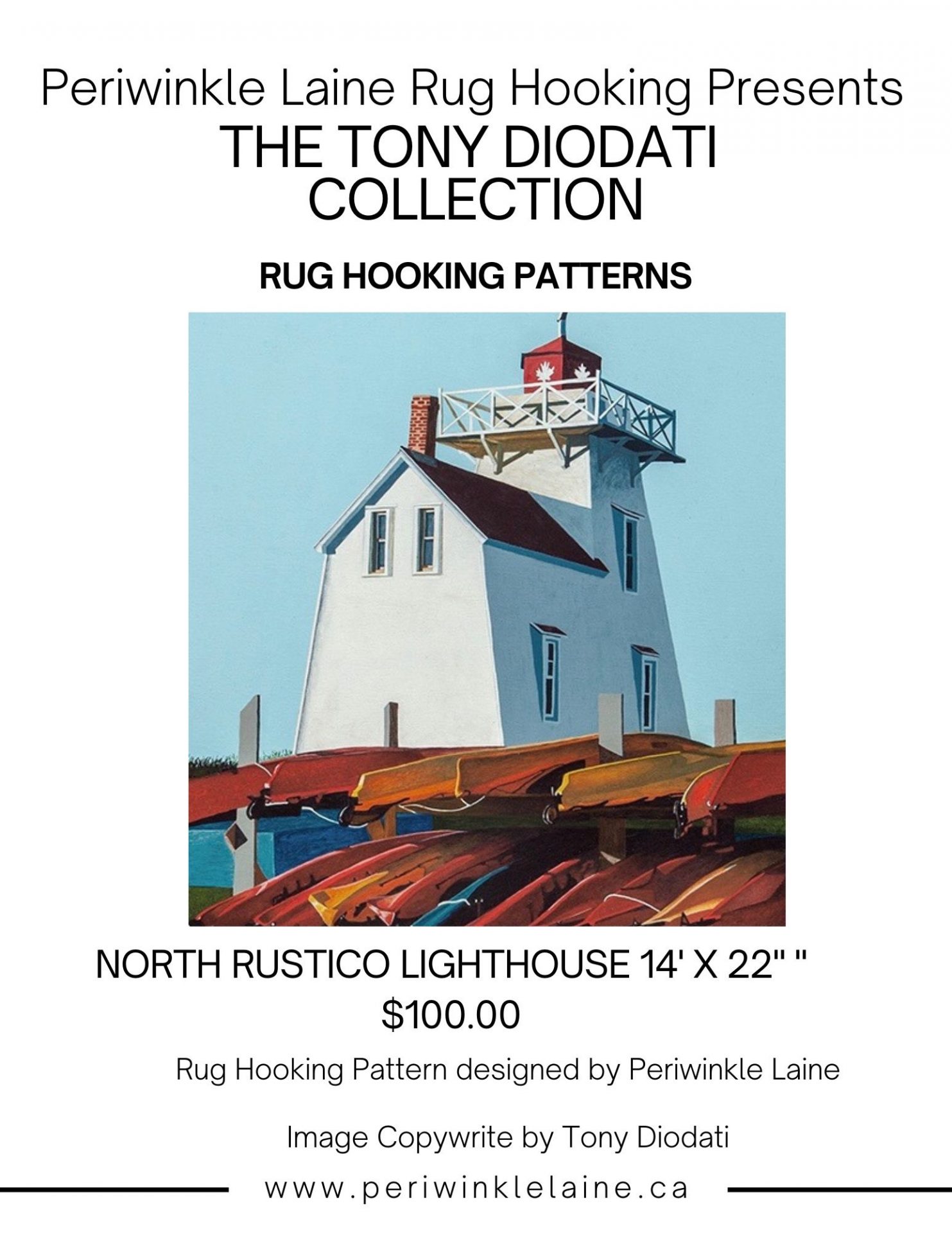 North Rustico Lighthouse - 14 x 22 inches