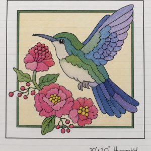 Hummingbird - 20 x 20 inches