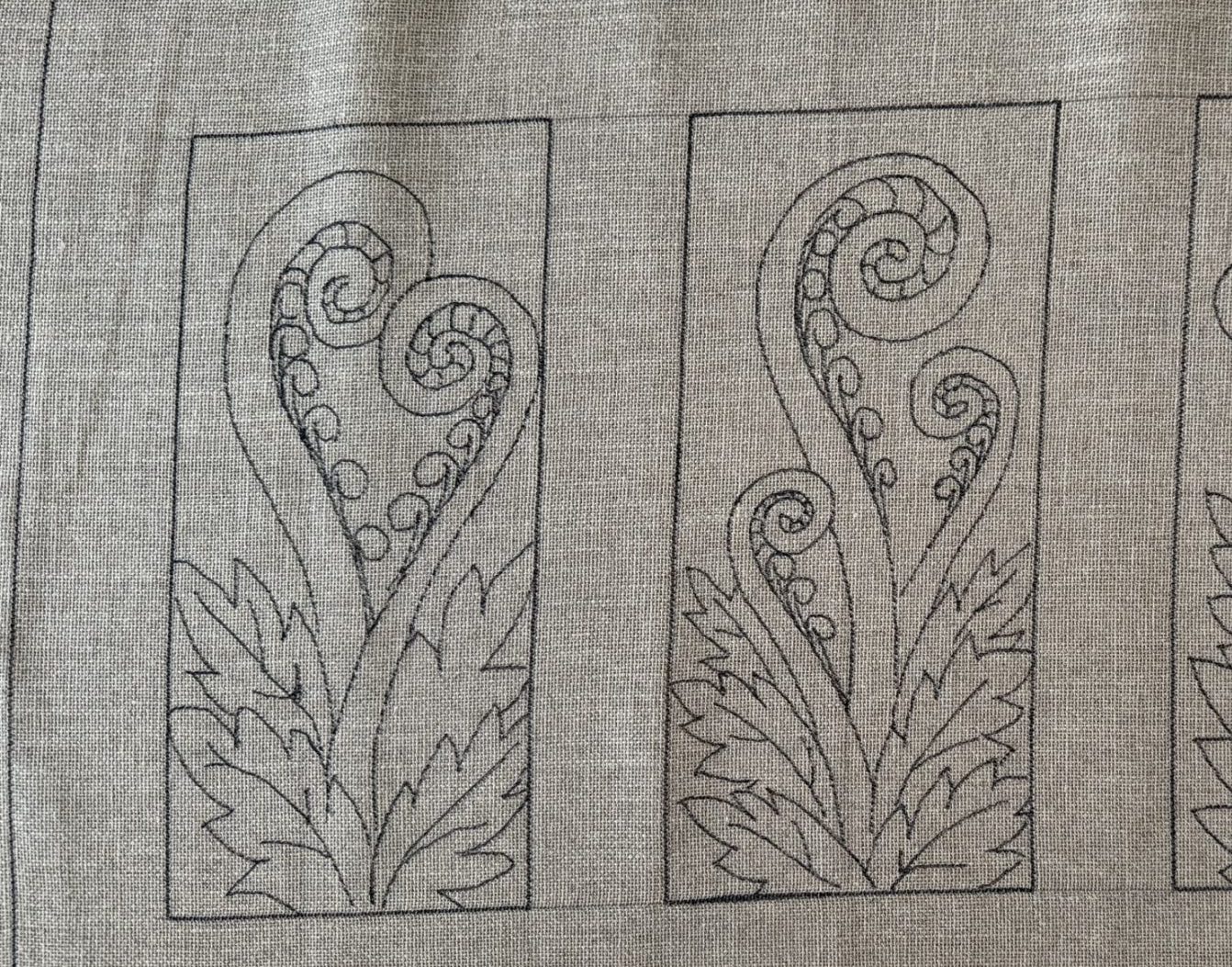 TriptychFiddlehead 37 x 24 "