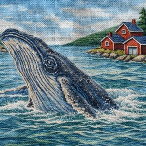 Whale Rising 13 x 24 Inches