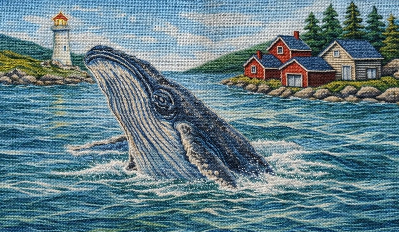 Whale Rising 13 x 24 Inches